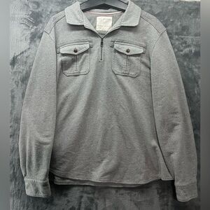 Banana Republic Men’s Heritage Collection Sweater Jacket Sz XXL Grey 1/4 Zip